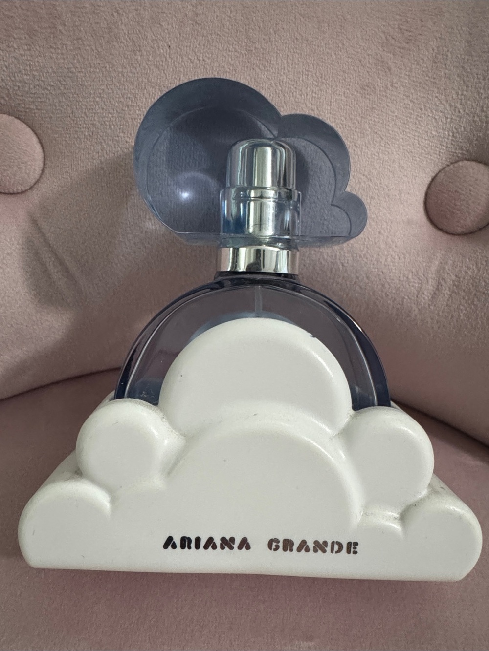 Empty bottle-  Ariana Grande Cloud Bottle with White Cloud Base and Clear Top